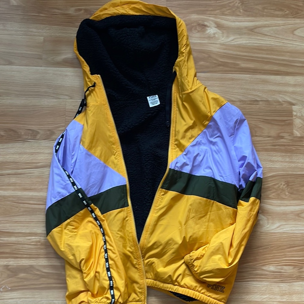 Pink Sherpa lined anorak